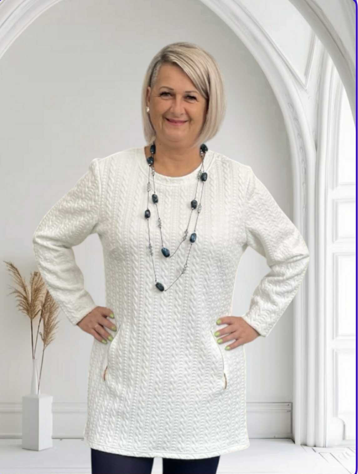 Livello fehér kötött felső