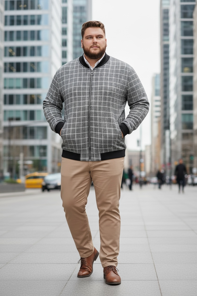 Roberto kockás kardigán